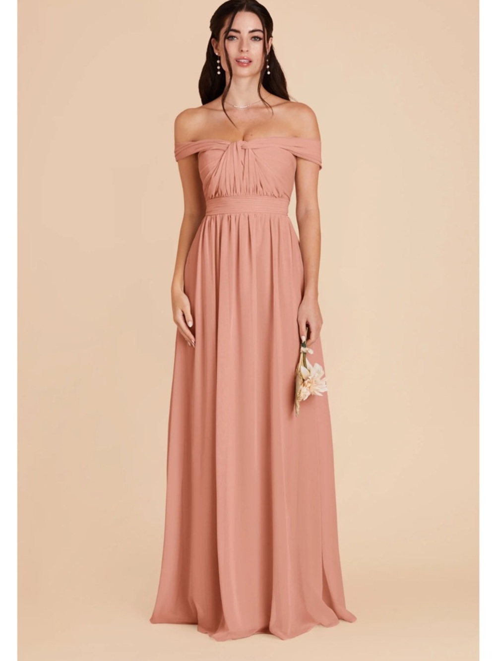 Birdy Grey Cristina Convertible Dress Chiffon Dusty Rose Size XL Bridesmaid